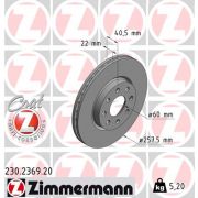 Слика 1 на кочионен диск ZIMMERMANN COAT Z 230.2369.20