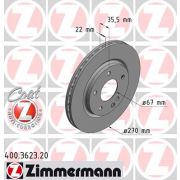 Слика 1 на кочионен диск ZIMMERMANN COAT Z 400.3623.20