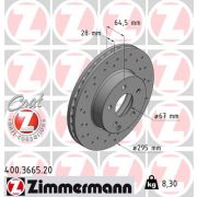 Слика 1 на кочионен диск ZIMMERMANN COAT Z 400.3665.20