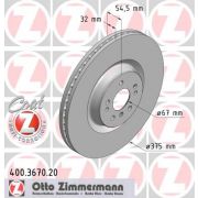 Слика 1 на кочионен диск ZIMMERMANN COAT Z 400.3670.20