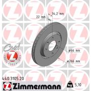 Слика 1 на кочионен диск ZIMMERMANN COAT Z 440.3105.20