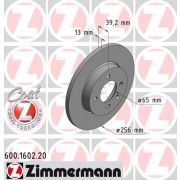 Слика 1 на кочионен диск ZIMMERMANN COAT Z 600.1602.20