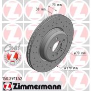 Слика 1 на кочионен диск ZIMMERMANN SPORT BRAKE DISC COAT Z 150.2911.52