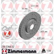 Слика 1 на кочионен диск ZIMMERMANN SPORT BRAKE DISC COAT Z 230.2366.52