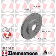 Слика 1 на кочионен диск ZIMMERMANN SPORT BRAKE DISC COAT Z 280.3153.52