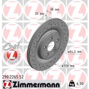 Слика 1 на кочионен диск ZIMMERMANN SPORT BRAKE DISC COAT Z 290.2265.52