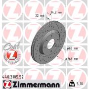Слика 1 на кочионен диск ZIMMERMANN SPORT BRAKE DISC COAT Z 440.3105.52
