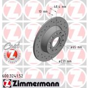 Слика 1 на кочионен диск ZIMMERMANN SPORT BRAKE DISC COAT Z 600.3241.52