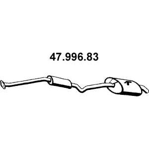 Слика на краен издувен лонец EBERSPACHER 47.996.83 за Toyota Picnic (XM10) 2.0 16V (SXM10_) - 128 коњи бензин