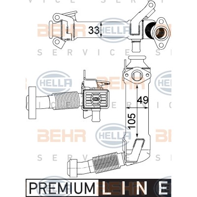 Слика на Ладник, ЕГР систем HELLA BEHR  SERVICE  PREMIUM LINE 8ME 376 750-761 за BMW 3 Sedan E46 320 d - 129 коњи дизел