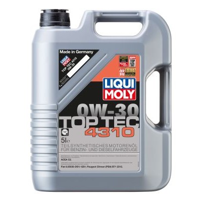 Слика на Моторно масло LIQUI MOLY Top Tec 4310 0W-30 3736 за MG MGF (RD) 1.8 i 16V - 120 коњи бензин
