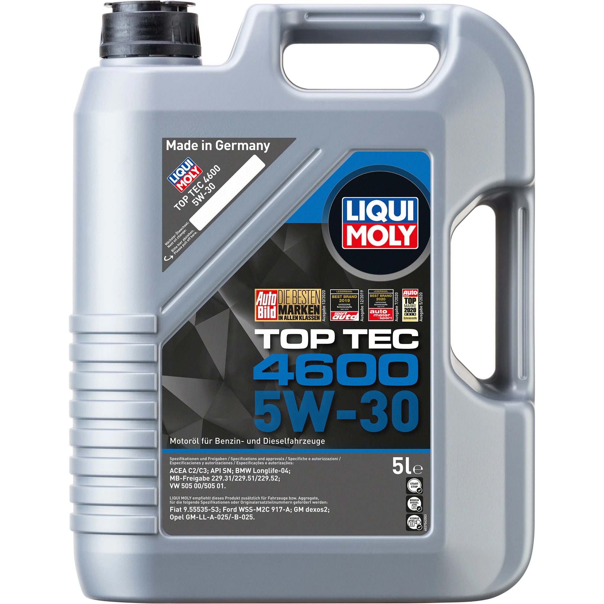 Слика на Моторно масло LIQUI MOLY Top Tec 4600 5W-30 3756 за BMW 5 GT F07 550 i xDrive - 405 коњи бензин
