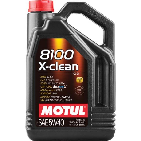 Слика на Моторно масло MOTUL 8100 X-CLEAN 5W40 5W40 109226 за MG MGF (RD) 1.6 - 111 коњи бензин