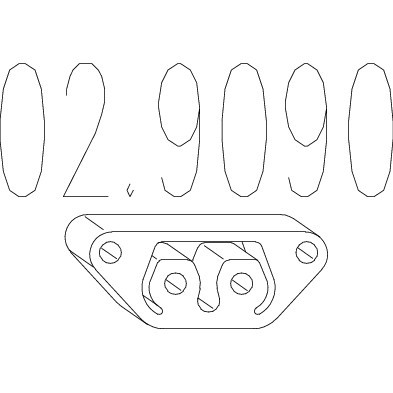 Слика на носач, издувен лонец MTS 02.9090 за Alfa Romeo 155 (167) Sedan 2.0 T.S. 16V (167.A2G) - 150 коњи бензин