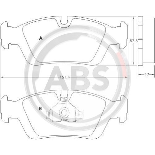 Слика на плочки A.B.S. 36678 за BMW 3 Compact E46 316 ti - 115 коњи бензин