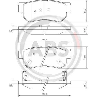 Слика на плочки A.B.S. 37247 за Hyundai Matrix (FC) 1.6 - 103 коњи бензин