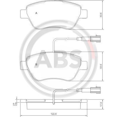 Слика на плочки A.B.S. 37280 за Alfa Romeo MITO (955) 1.4 TB - 170 коњи бензин
