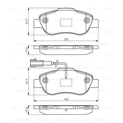 Слика на плочки BOSCH 0 986 495 097 за Fiat Qubo 1.4 - 73 коњи бензин