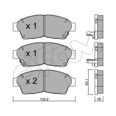 Слика на плочки CIFAM 822-149-0 за Toyota Picnic (XM10) 2.2 D (CMX10_) - 90 коњи дизел