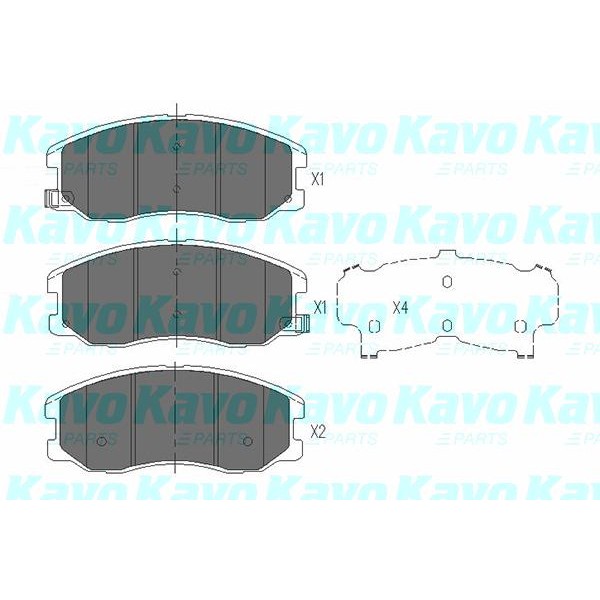 Слика на плочки KAVO PARTS KBP-1009 за CHEVROLET CAPTIVA C100,C140 2.4 LPG - 136 коњи Бензин/Автогаз (LPG)