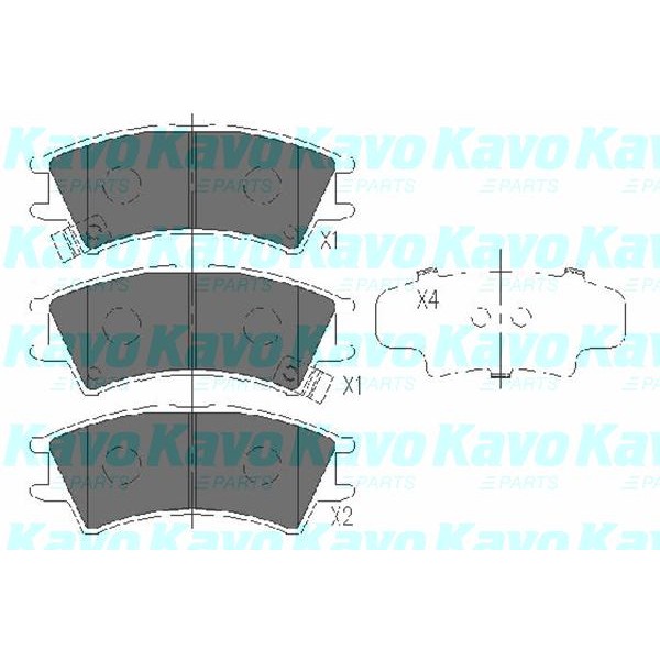 Слика на плочки KAVO PARTS KBP-3004 за Hyundai Atos (MX) 1.0 i - 56 коњи бензин