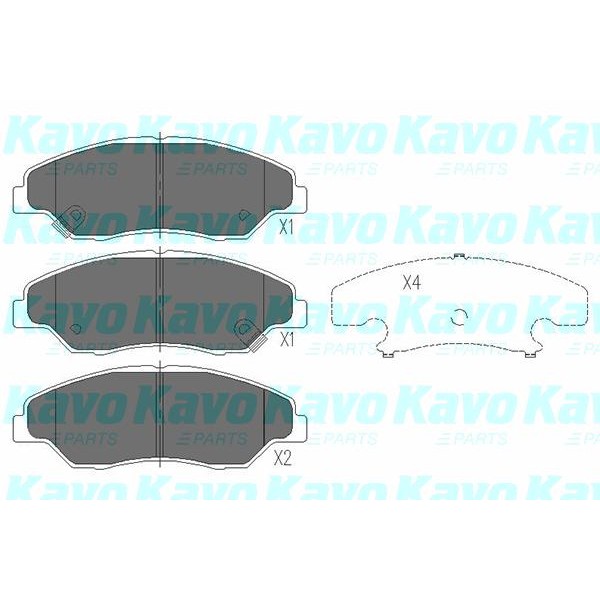 Слика на плочки KAVO PARTS KBP-4013 за Kia Retona (CE) 2.0 16V - 128 коњи бензин