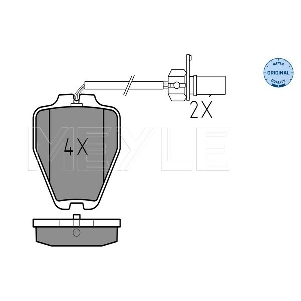 Слика на плочки MEYLE ORIGINAL Quality 025 232 8017/W за VW Phaeton (3D2) 3.2 V6 - 241 коњи бензин