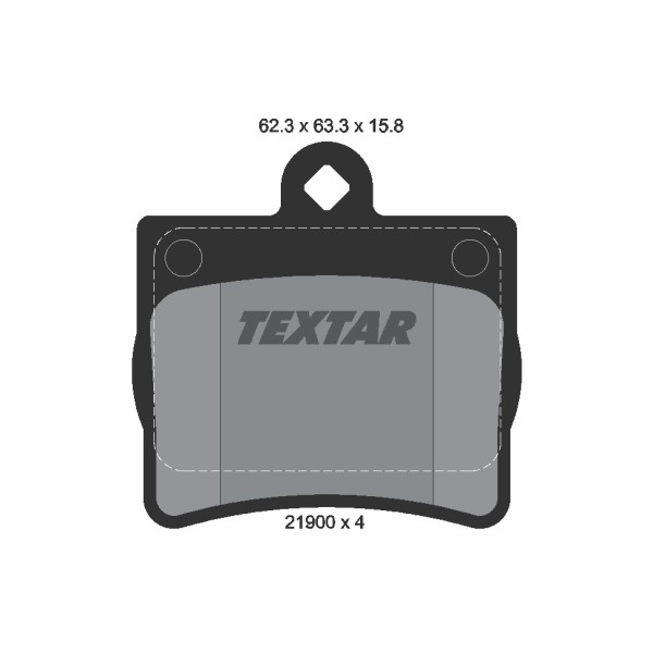 Слика на плочки TEXTAR 2190003 за Mercedes C-class Saloon (w202) C 200 D (202.120) - 75 коњи дизел