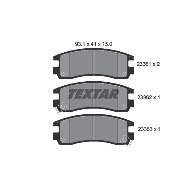 Слика на плочки TEXTAR 2336101 за Opel Sintra 3.0 i 24V - 201 коњи бензин