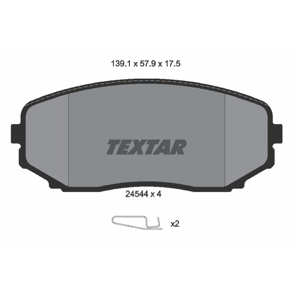 Слика на плочки TEXTAR 2454401 за Mazda CX-9 3.5 - 263 коњи бензин
