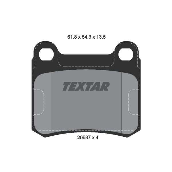Слика на плочки TEXTAR Q+ 2068703 за Mercedes 190 (w201) 2.0 (201.023) - 105 коњи бензин