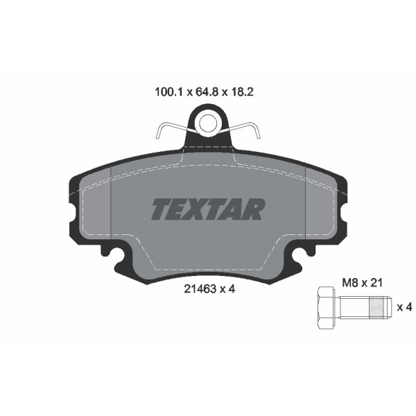 Слика на плочки TEXTAR Q+ 2146306 за Renault Extra Van 1.1  (F401) - 45 коњи бензин