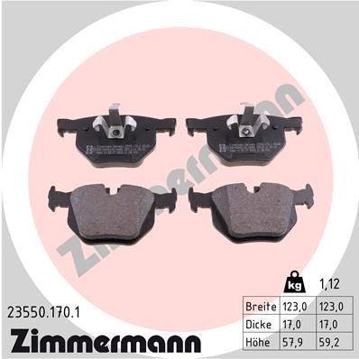 Слика на плочки ZIMMERMANN 23550.170.1 за BMW X1 E84 xDrive 28 i - 258 коњи бензин