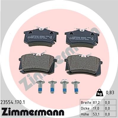 Слика на плочки ZIMMERMANN 23554.170.1 за VW Vento Sedan (1H2) 2.0 - 115 коњи бензин