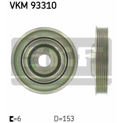 Слика на ременица, радалица SKF VKM 93310 за Ford Grand C-Max 2.0 TDCi - 163 коњи дизел