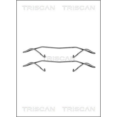 Слика на ремонтен комплет, дискови плочки TRISCAN 8105 241598 за Peugeot 208 1.2 - 82 коњи бензин