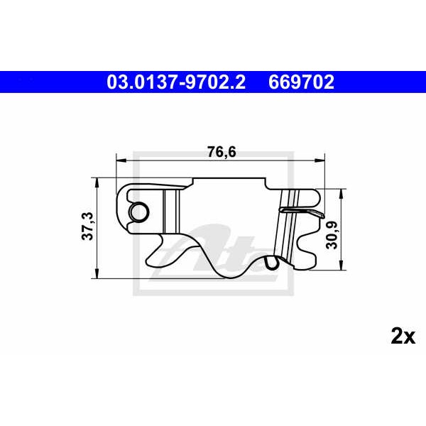 Слика на ремонтен комплет, регулатор на квачило ATE expanding lock 03.0137-9702.2 за BMW 3 Cabrio E46 320 Ci - 163 коњи бензин