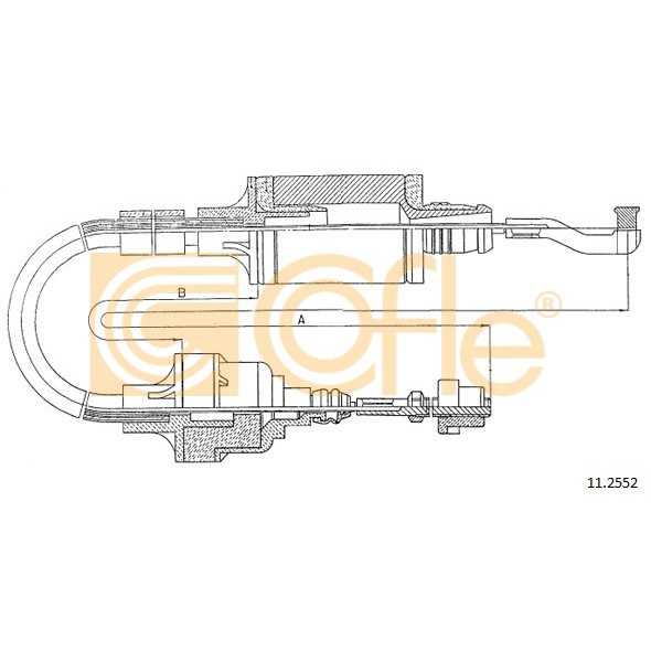 Слика на сајла, кумплуг COFLE 11.2552 за Opel Calibra A 2.0 i 16V 4x4 - 136 коњи бензин
