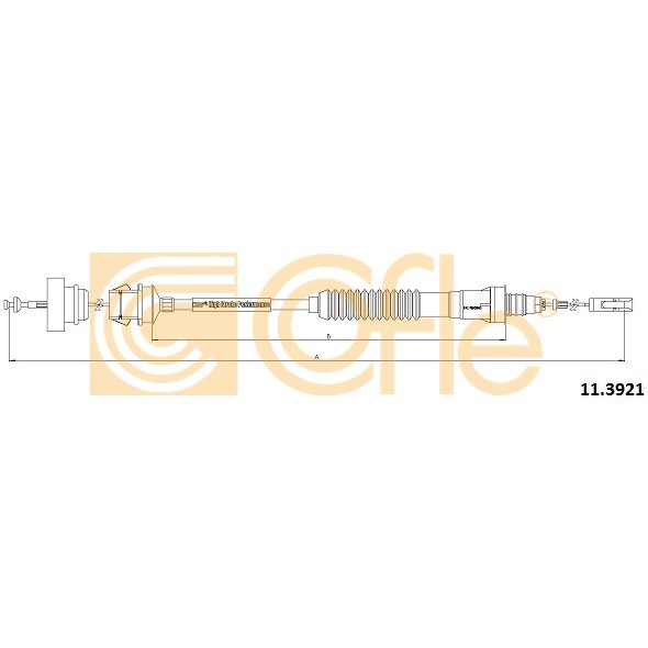 Слика на сајла, кумплуг COFLE 11.3921 за Peugeot 806 2.0 - 121 коњи бензин
