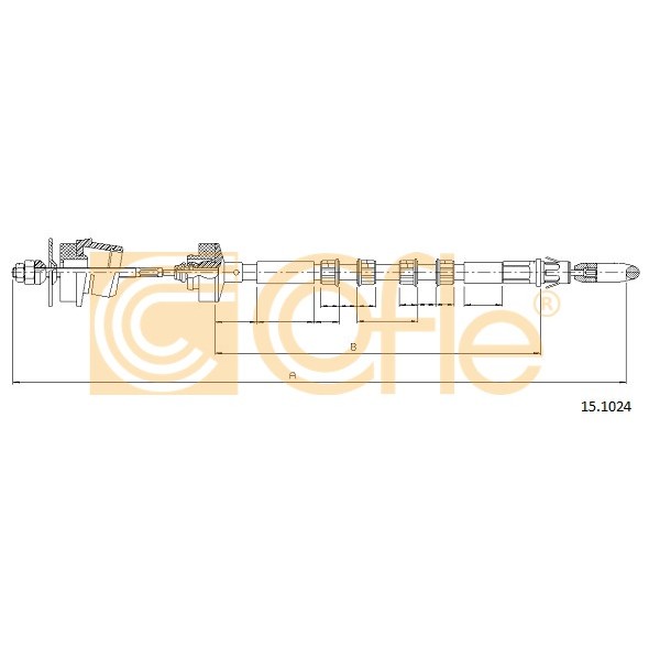 Слика на сајла, кумплуг COFLE 15.1024 за Citroen Saxo S0,S1 1.6 - 90 коњи бензин