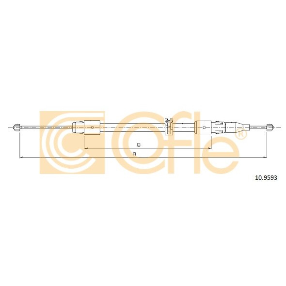Слика на Сајла за рачна кочница COFLE 10.9593 за Mercedes R-class (w251,v251) R 350 CDI 4-matic (251.124, 251.125) - 211 коњи дизел