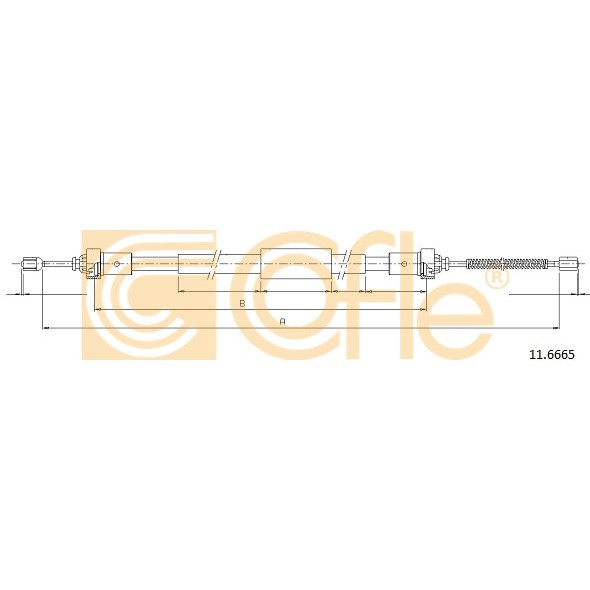 Слика на Сајла за рачна кочница COFLE 11.6665 за Renault Modus 1.5 dCi (FP0G, JP0G) - 68 коњи дизел