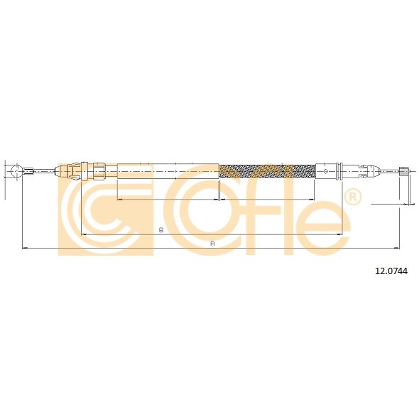 Слика на Сајла за рачна кочница COFLE 12.0744 за Citroen C8 EA,EB 2.0 16V - 140 коњи бензин