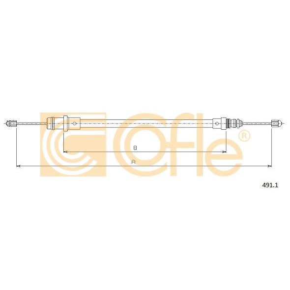 Слика на Сајла за рачна кочница COFLE 491.1 за Citroen Synergie 22,U6 1.9 TD - 92 коњи дизел