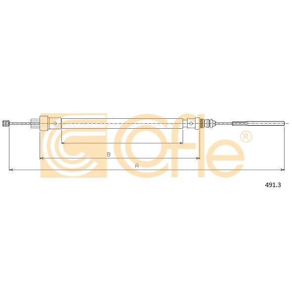Слика на Сајла за рачна кочница COFLE 491.3 за Citroen Evasion 22,U6 1.8 - 103 коњи бензин