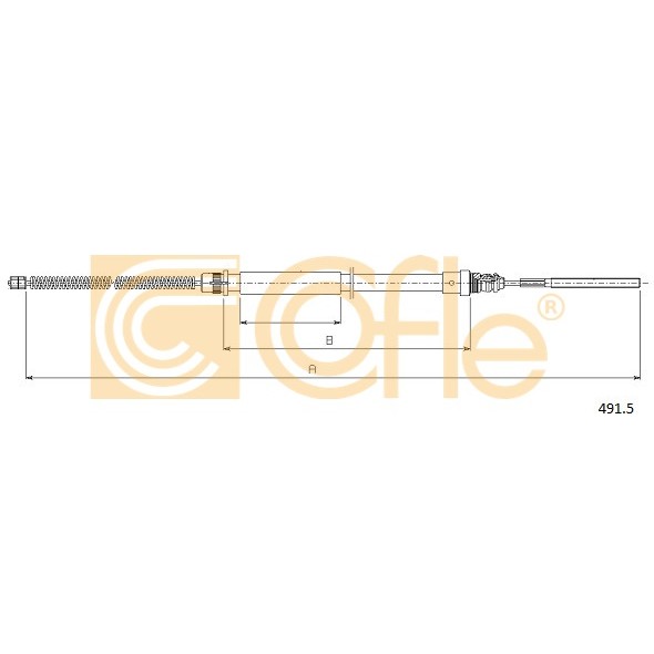 Слика на Сајла за рачна кочница COFLE 491.5 за Citroen Synergie 22,U6 1.9 TD - 92 коњи дизел