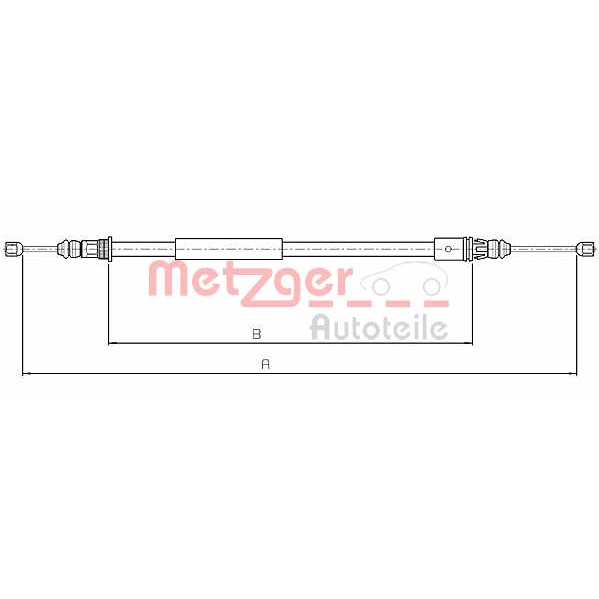 Слика на Сајла за рачна кочница METZGER COFLE 10.4713 за Citroen Saxo S0,S1 1.1 X,SX - 60 коњи бензин