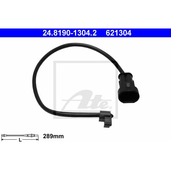 Слика на сензор, истрошеност на плочки ATE 24.8190-1304.2 за Nissan Juke 1.6 - 117 коњи бензин