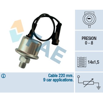 Слика на сензор, притисок на масло FAE 14030 за Fiat Coupe FA 175 2.0 16V - 139 коњи бензин