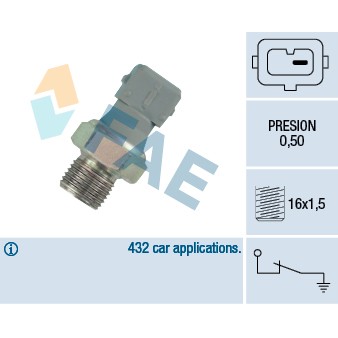 Слика на Сензор за внос на масло FAE 12460 за Peugeot 607 Saloon 2.7 HDi 24V - 204 коњи дизел